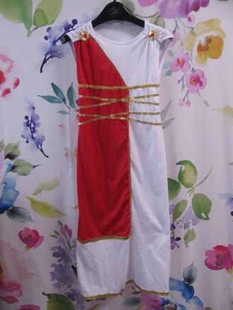 Krásný kostým - šaty řecké bohyně+zlatá čelenka, 