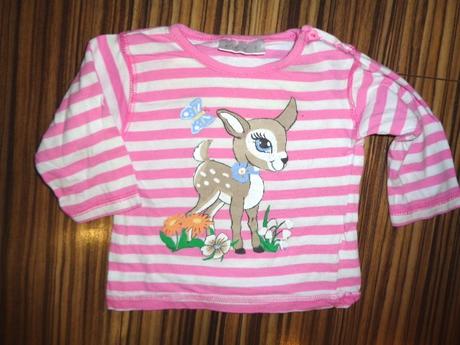 Nádherné pruhované tričko se srnečkem, okay,68