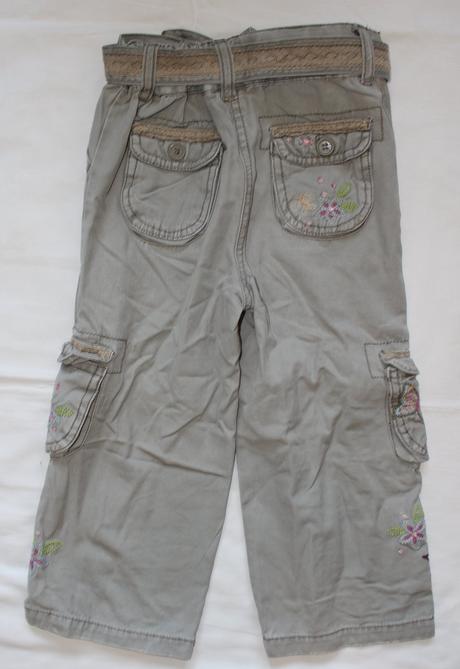 Op86. plátěné kalhoty - kapsáče 2-3 roky, cherokee,98