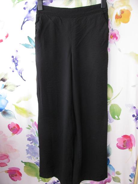 Dámské letní černé kalhoty,styl palazzo s.oliver, s.oliver,38