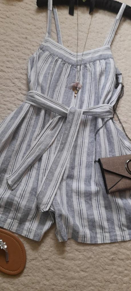 F&f lněný overal s kapsami a páskem, f&f,40