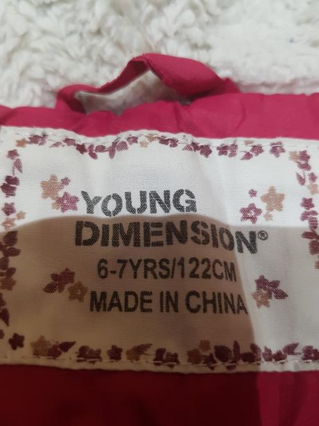 Dívčí bunda značky young dimension, vel. 6-7 let, young dimension,122