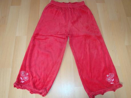 Tepláky pro holky - červené, vel. 4-5 let, 104