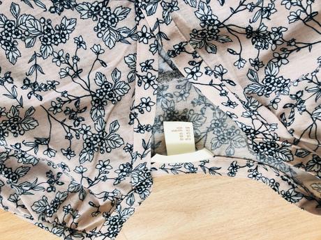 Bluza xs h&m ruzova s modrymi kvety, h&m,xs