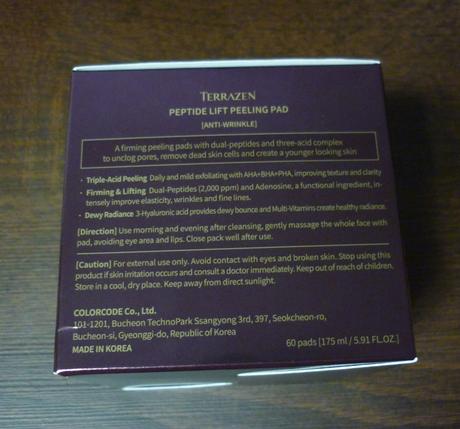 Terrazen peptidové peelingové polštářky,