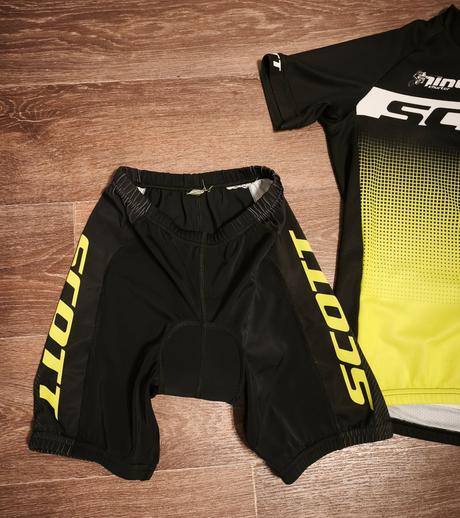 Cyklistický komplet dres a kraťasy scott 146/158, 146