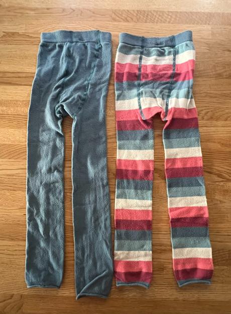 2 pack punčocháče & legíny tcm vel. 122/128, h&m,122