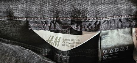 Dívčí džínové kraťasy s laclem, lacláče, 152, h&m, h&m,152