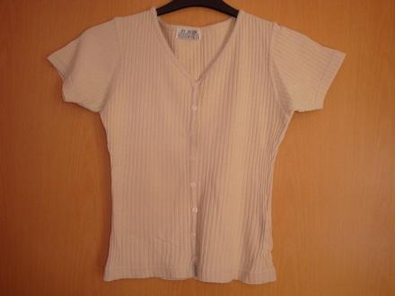 Tričko žebrované - béžové, vel. m/l, m
