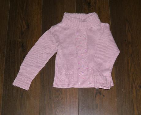 Růžový svetr - vel.116, girl2girl,116