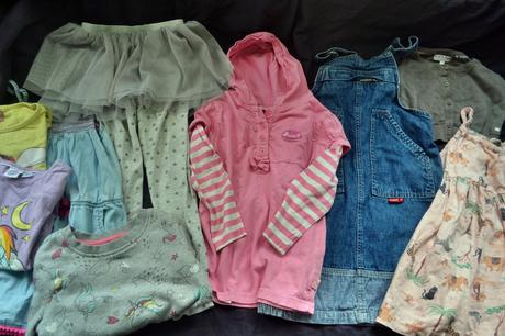 9x dívčí oblečení 110/116, 104–116