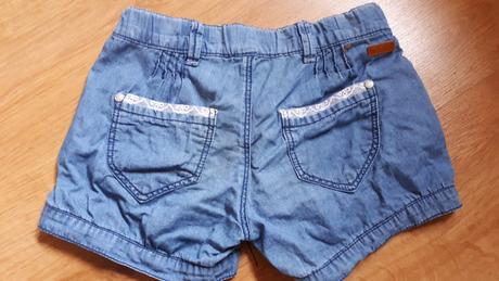 Bezva balónkove odlehčené džínové kraťasy, name it,128