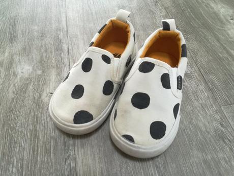 Slip on tenisky puntík, h&m,23