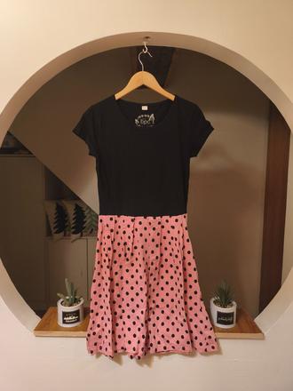 Bavlněné šaty s puntíky 164/170, s/m, bonprix,164