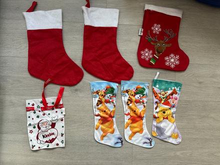 Vánoční / mikulášské boty, punčochy, 7 ks, 