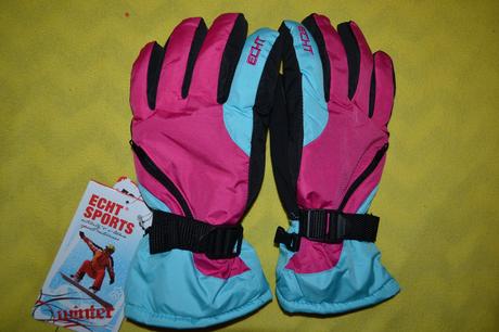Lyžařské dámské šusťákové prstové rukavice, 40 / 42 / 44 / 46