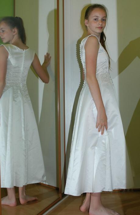 Společenské dívčí dlouhé šaty družička, 164