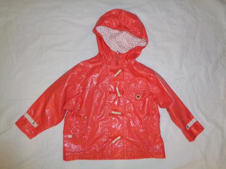 Nádherný meruňkovooranžový nepromokavý kabát, smile,98
