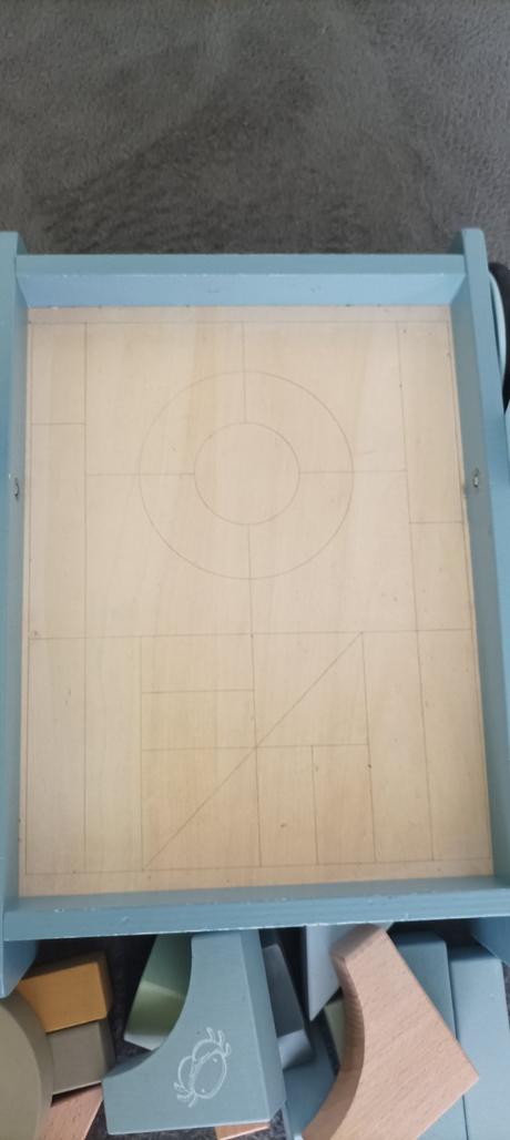 Dřevěný vozík little durch s kostkami, 