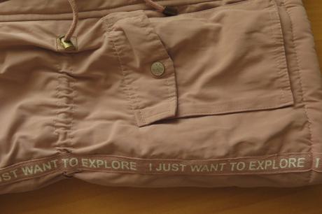 Bunda/kabát zimní béžová s kapucí, reserved,116