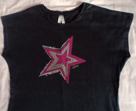 Dívčí triko černé krátký rukáv lewro, lewro,164