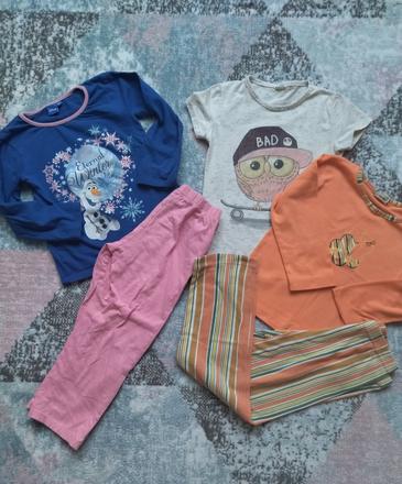 2 pyžama a tričko 116-122, 116