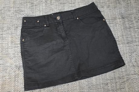 Černá džínová sukně amisu, velikost 158/164, amisu,158