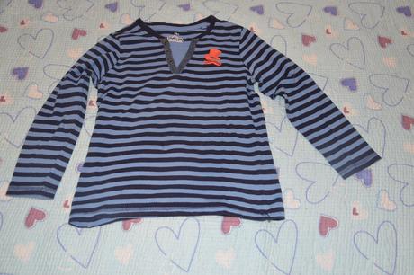 110 116 prouhaté bavlněné triko dlouhý rukáv, lupilu,116