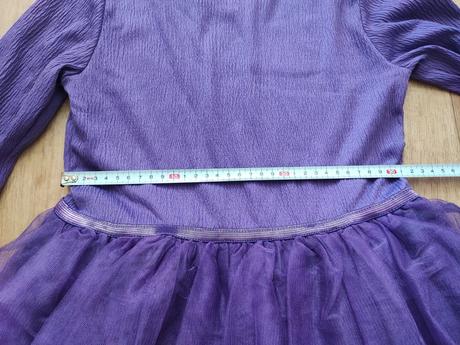 Fialové šaty, h&m,140