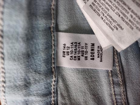 Riflové tříčtvrťáky, h&m,146