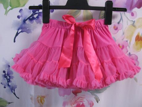 Růžová tylová tutu sukně, 98