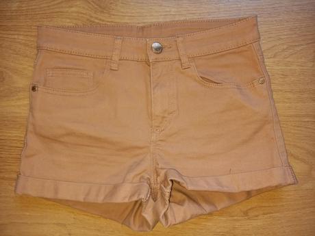 Béžové elastické kraťasy, h&m,152