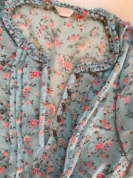 Květinkový vintage top, vel asi 14 xxl, being casu, xxl