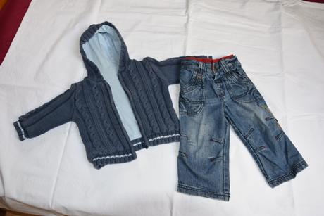 Set/souprava riflí (zn.next) a kabátku (zn.george), next,74