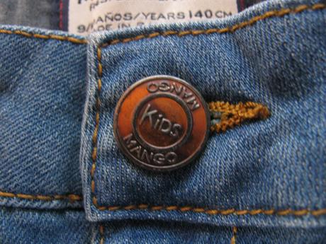 Džínové strečové kraťasy mango kids, mango,140