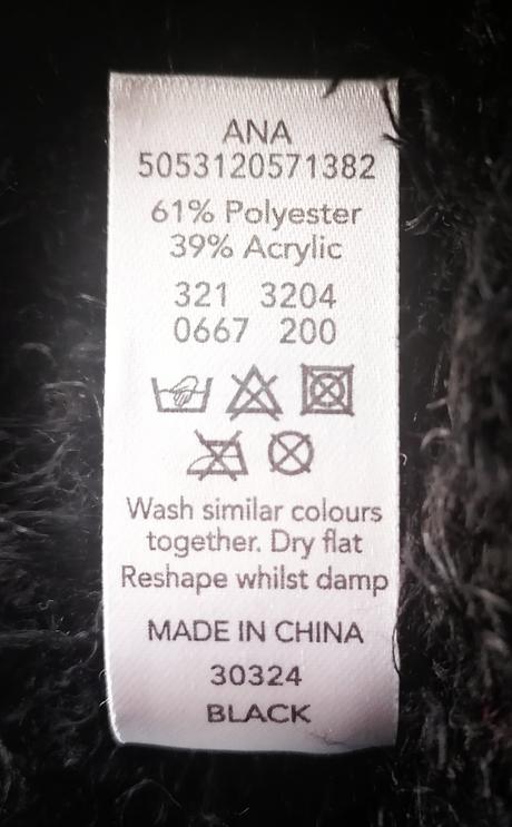 Černá chlupatá čepice vel 104 - 128, george