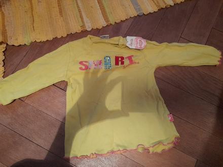 Triko,tričko s visačkou smart žluté na holku, 86