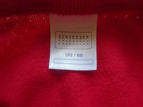 Letní overal červený s kr.r., vel. 68, schiesser,68