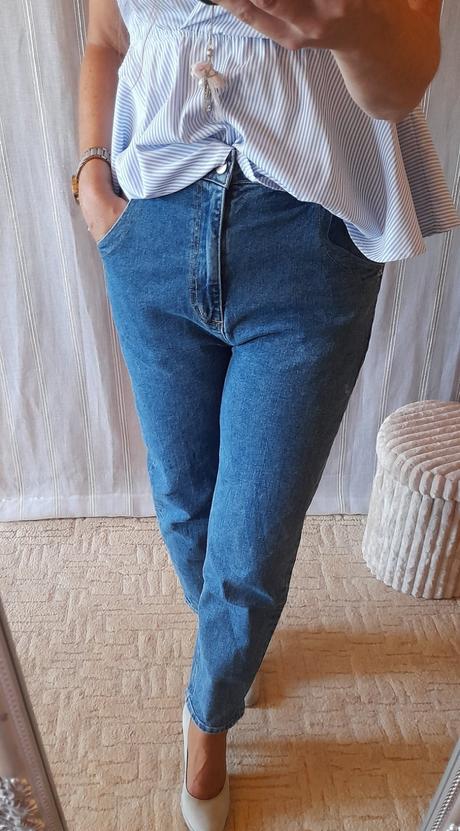 Cider mom fit džíny s vysokým pasem, l