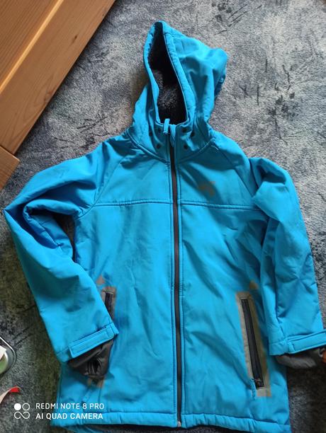 Softshelová bunda s kožíškem, kik,158