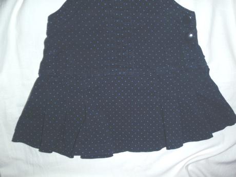 Nádherná riflová laclová sukně s puntíkama, zara,86