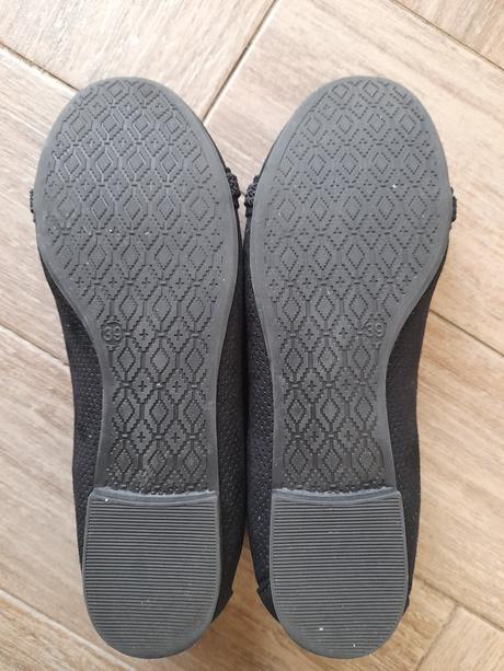 Černé semišové baleríny zn. graceland, vel. 39, graceland,39