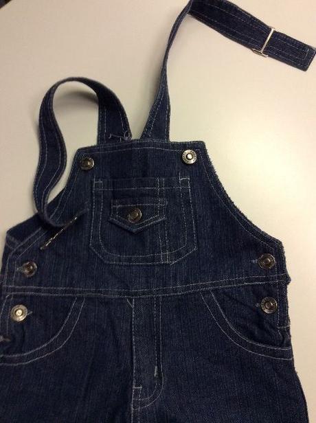 Jeansové laclové kalhoty podšité/vyteplené fleece, 92