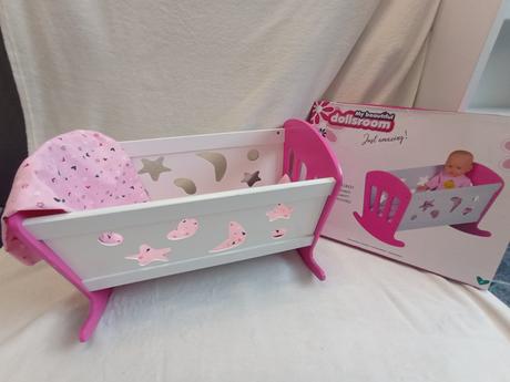 Dřevěná kolébka pro panenky my beautiful dollsroom,
