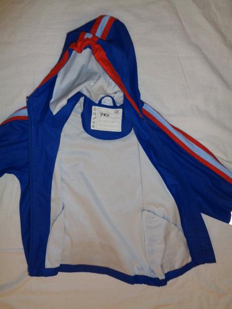 Luxusní modročervená nepromokavá bunda 98/104, playshoes,98