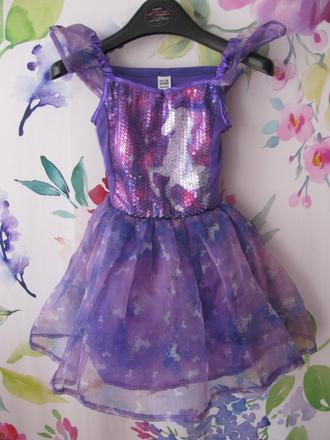 Karneval-fialové tylové šaty unicorn, jednorožec, 