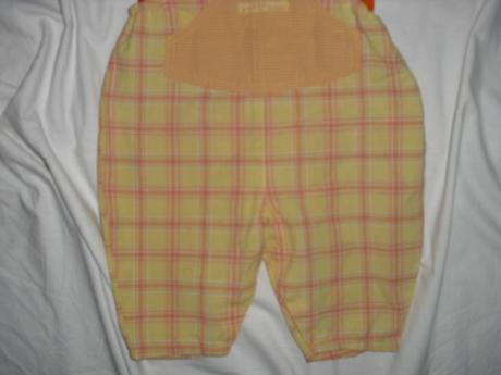 Krásný letní komplet káro laclíků a oranž trička, marks & spencer,68