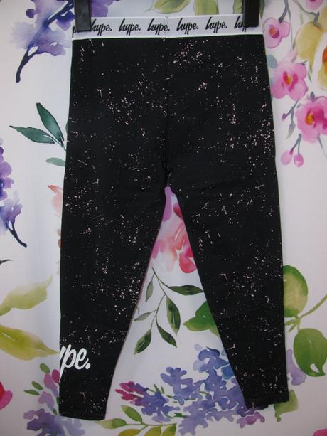 Elastické bavlněné černé 7/8 legíny hype, 152