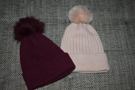 2x uni zimní čepice s bambulí primark, 140/164, primark,140