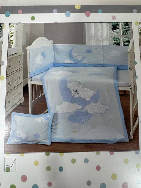 Dětské povlečení set 6 ks s medvídkem, šířka (cm): 90,délka (cm): 135